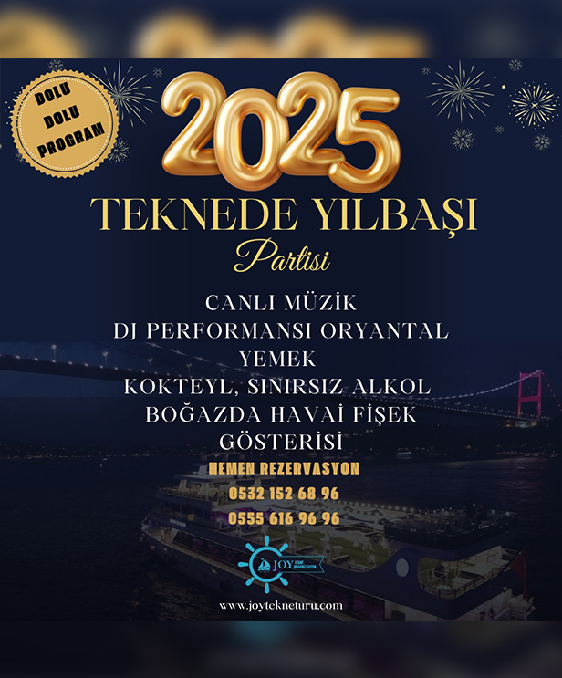Joy Tekne Turu İstanbul Yılbaşı Programı 2025