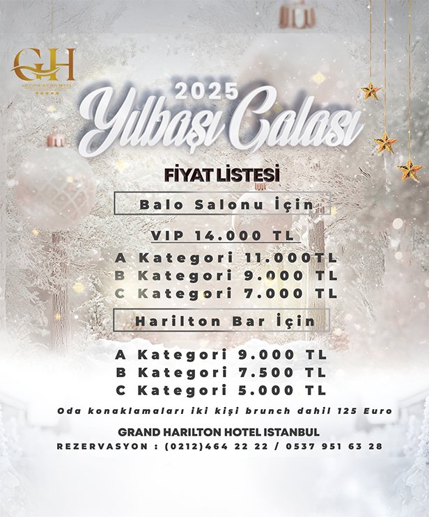 Grand Harilton Hotel İstanbul Yılbaşı Programı 2025