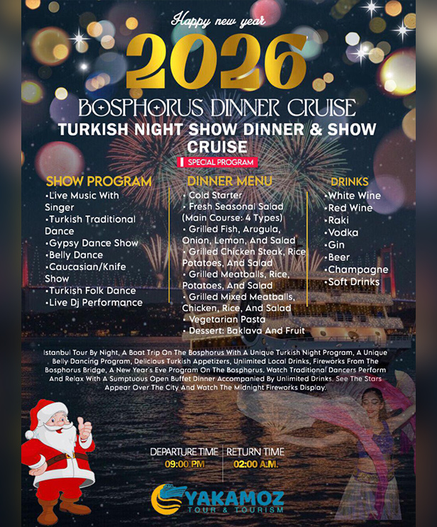 Yakamoz Boğaz Turu 2026 Yılbaşı Programı